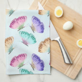 Linge De Cuisine Joli Pastel Motif d'aquarelle papillon (Quart Plié)