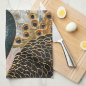Linge De Cuisine Joli Peacock Gold Noël (Quart Plié)