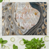 Linge De Cuisine Joli Peacock Pink Gold Glam (Plié)