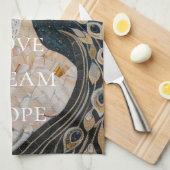 Linge De Cuisine Joli Peacock Pink Gold Glam (Quart Plié)