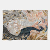 Linge De Cuisine Joli Peacock Pink Gold Glam (Horizontal)