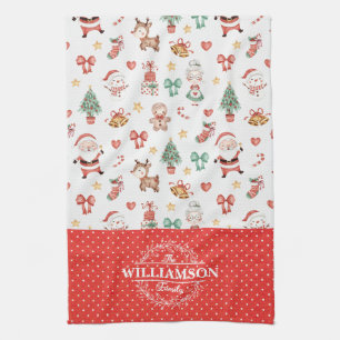 Linge De Cuisine Joli Père Noël de Noël Ghomme en pain d'épices Mon