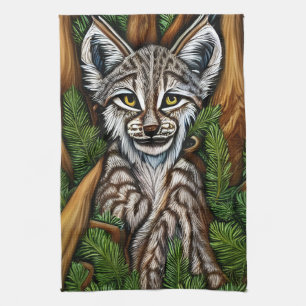 Linge De Cuisine Joli Petit Lynx Kitten adorable