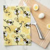 Linge De Cuisine Joli petit motif abeilles (Quart Plié)
