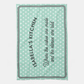 Linge De Cuisine Joli Polka Dot Modelé Light Aqua Cuisine (Vertical)