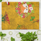 Linge De Cuisine Joli renard de Noël (Plié)