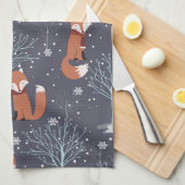 Linge De Cuisine Joli renard d'hiver (Quart Plié)