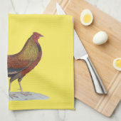 Linge De Cuisine Joli Rooster d'alerte (Quart Plié)