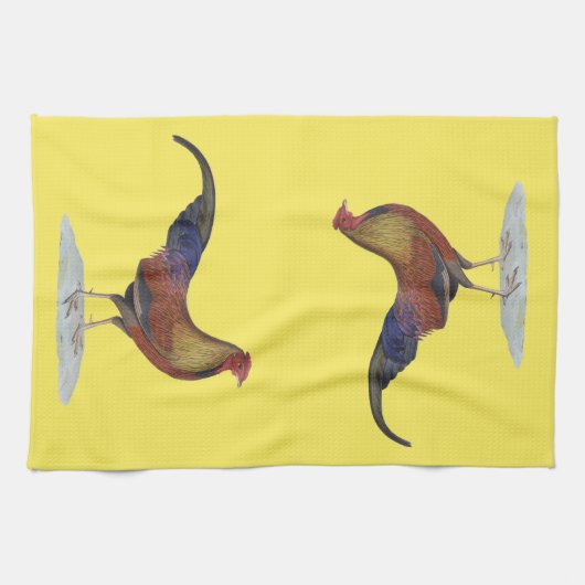 Linge De Cuisine Joli Rooster d'alerte (Horizontal)