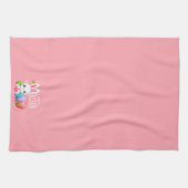 Linge De Cuisine Joli, rose et heureux lapin de Pâques (Horizontal)