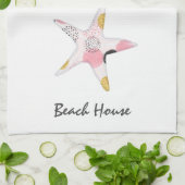 Linge De Cuisine Joli Starfish Beach House Abstrait (Plié)