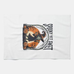 Linge De Cuisine Joli T-shirt vintage de sorcière d'Halloween effra