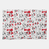 Linge De Cuisine Joli taureau de vache de Noël (Horizontal)