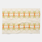 Linge De Cuisine Joli tea-serviette à thé imprimé marron avec orang (Horizontal)