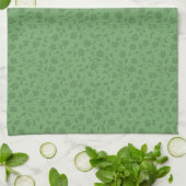 Linge De Cuisine Joli vert floral (Plié)