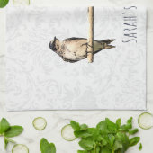 Linge De Cuisine Joli Violet Martin Nom personnalisé Bird Kitchen T (Plié)