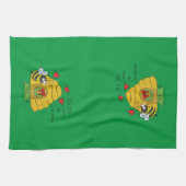 Linge De Cuisine Jolie Bee Christmas Drôle Cartoon de vacances (Horizontal)