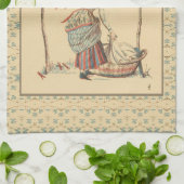 Linge De Cuisine Jolie Dame Vintage (Plié)