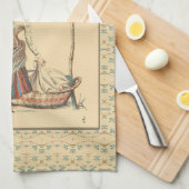 Linge De Cuisine Jolie Dame Vintage (Quart Plié)