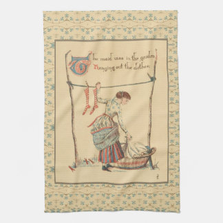 Linge De Cuisine Jolie Dame Vintage