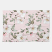 Linge De Cuisine Jolie Fête des mariées rose Fleurs blanches (Horizontal)