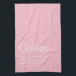 Linge De Cuisine Jolie fille rose amusant meilleure définition jama<br><div class="desc">Personnalisez votre cousin spécial pour créer un cadeau unique. Une façon parfaite de lui montrer à quel point elle est extraordinaire chaque jour. Vous pouvez même customiser l'arrière - plan à leur couleur préférée. Conçu par Thisisnotme©</div>