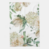 Linge De Cuisine Jolie fleur botanique crème (Vertical)