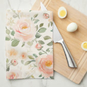 Linge De Cuisine Jolie Fleurs de Pêche pour une Mariée (Quart Plié)