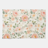 Linge De Cuisine Jolie Fleurs de Pêche pour une Mariée (Horizontal)