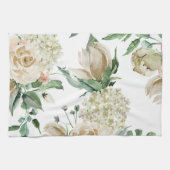 Linge De Cuisine Jolie Florale Botanique Crème (Horizontal)