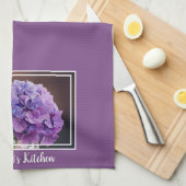 Linge De Cuisine Jolie Hydrangée violette dans Mason Jar Photo (Quart Plié)