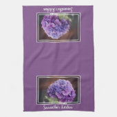 Linge De Cuisine Jolie Hydrangée violette dans Mason Jar Photo (Vertical)