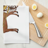 Linge De Cuisine Jolie illustration de cheval et de calèche royale (Quart Plié)