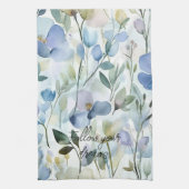 Linge De Cuisine Jolie Mariage Fleurs Violettes (Vertical)