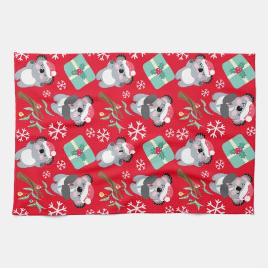 Linge De Cuisine Jolie Noël Koala (Horizontal)