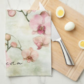 Linge De Cuisine Jolie Orchidée rose (Quart Plié)