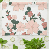 Linge De Cuisine Jolie Pêche Florale (Plié)