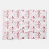 Linge De Cuisine Jolie plage rose flamingo carrelée motif (Horizontal)
