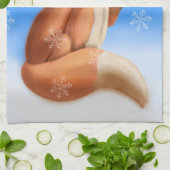 Linge De Cuisine Jolie Red Fox Woodland Noël Neige (Plié)