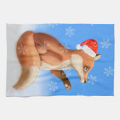 Linge De Cuisine Jolie Red Fox Woodland Noël Neige (Horizontal)