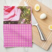 Linge De Cuisine jolie rose rose fleur avec coeurs doux (Quart Plié)