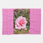 Linge De Cuisine jolie rose rose fleur avec coeurs doux (Horizontal)