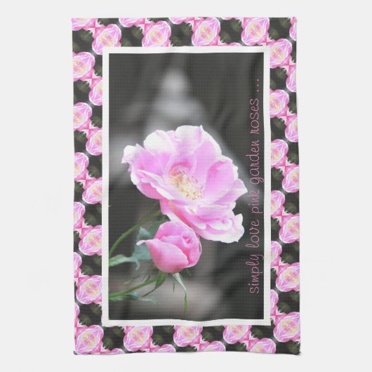 Linge De Cuisine Jolie rose Roses (Vertical)