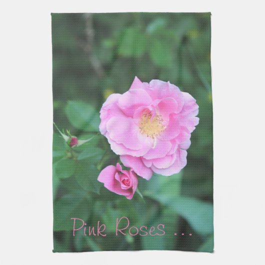 Linge De Cuisine Jolie rose Roses (Vertical)