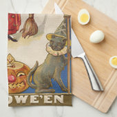 Linge De Cuisine Jolie sorcière noire Jack O' Lantern (Quart Plié)