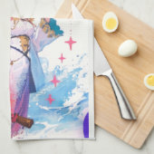 Linge De Cuisine Jolie Sorcière tenant Chat noir Thunder_Cove (Quart Plié)