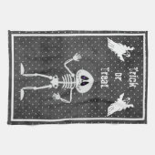 Linge De Cuisine Jolie squelette Halloween (Horizontal)