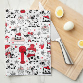 Linge De Cuisine Jolie vache de Noël (Quart Plié)