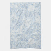 Linge De Cuisine Jolies Fleurs Blanches Bleues (Vertical)
