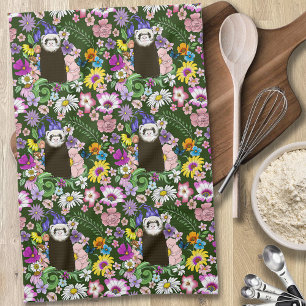 Linge De Cuisine Jolies fleurs sauvages de furet sableux en bois ve